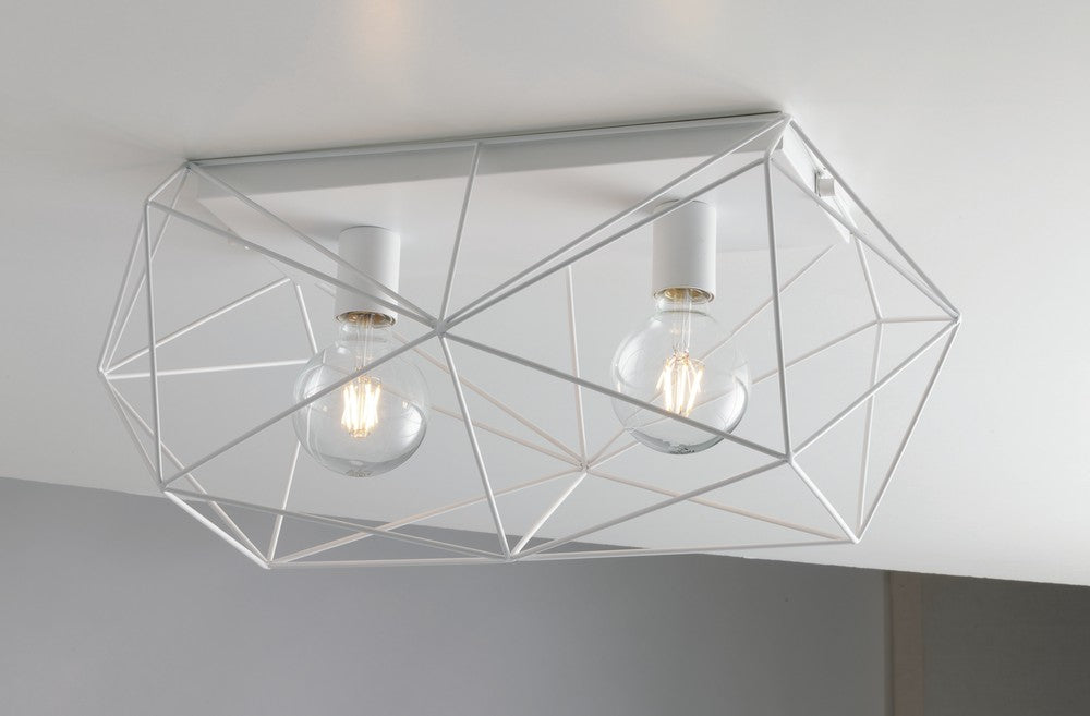 Plafonnier Abraxas blanc, L 60 cm