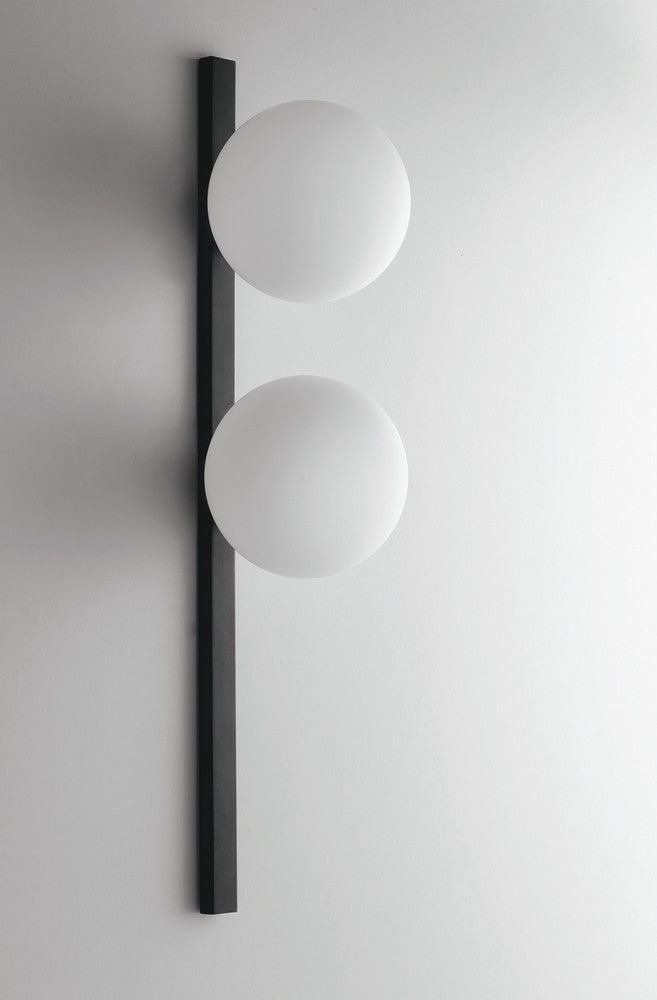 Applique murale Enoire noire, verre, L 60 cm