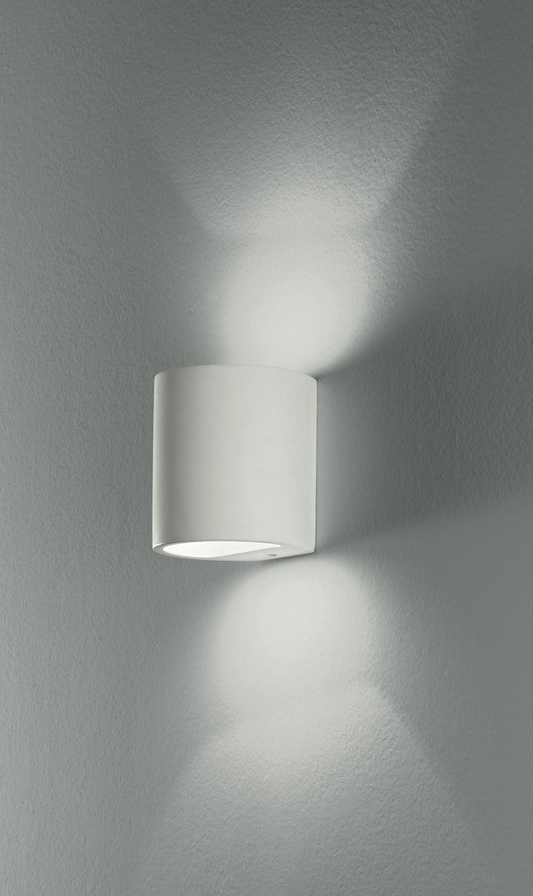 Applique murale Shine blanche, plâtre