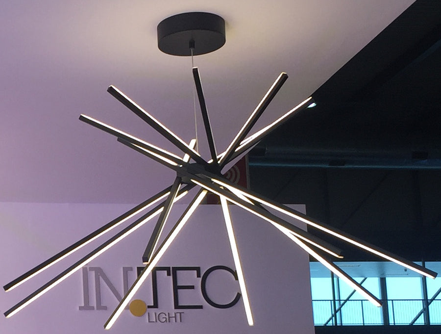 Suspension Shanghai noire, H 160 cm (SHANGHAI-S8C-NERO)