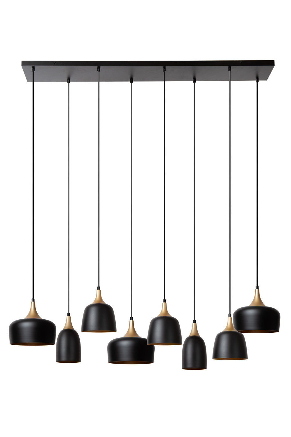 Suspension Chayanne 8 lumières noire