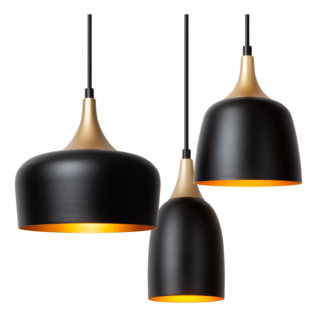 Suspension Chayanne 8 lumières noire