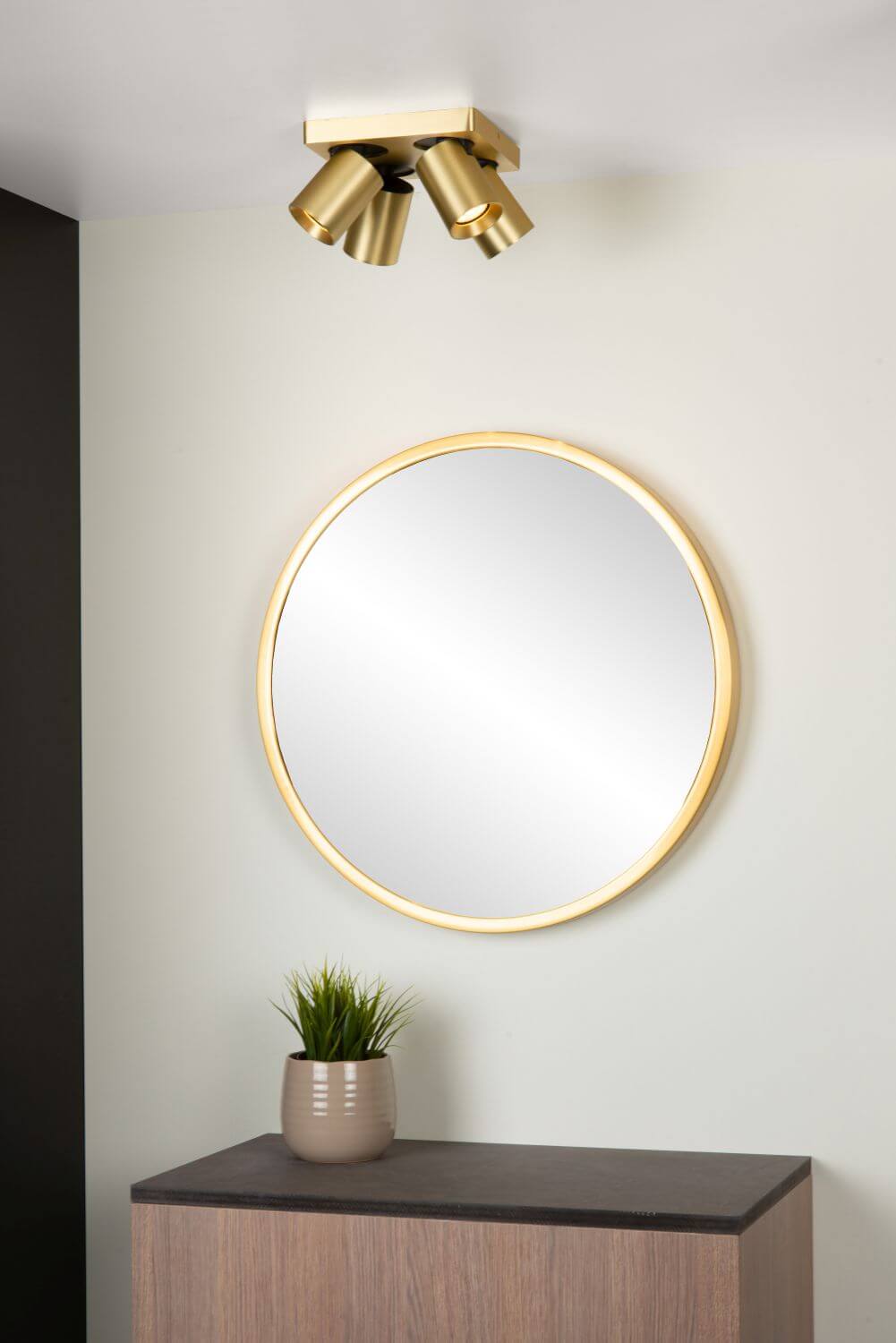 Plafonnier Nigel 4 lumières doré mat