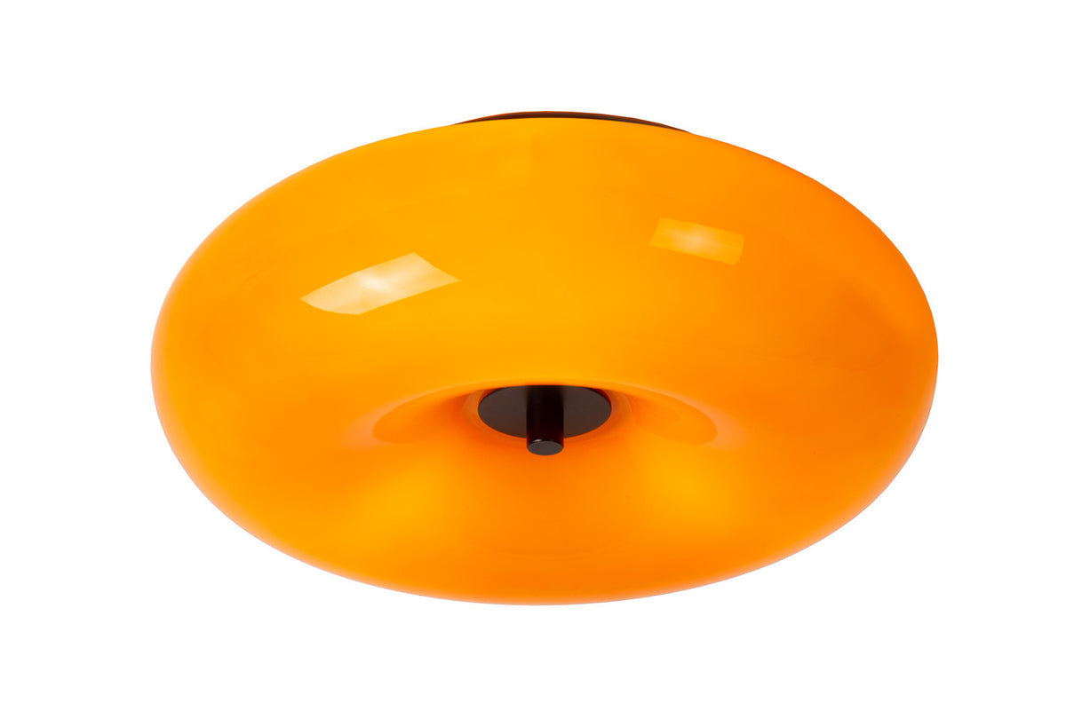 Plafonnier Sentino 3 lumières orange, verre