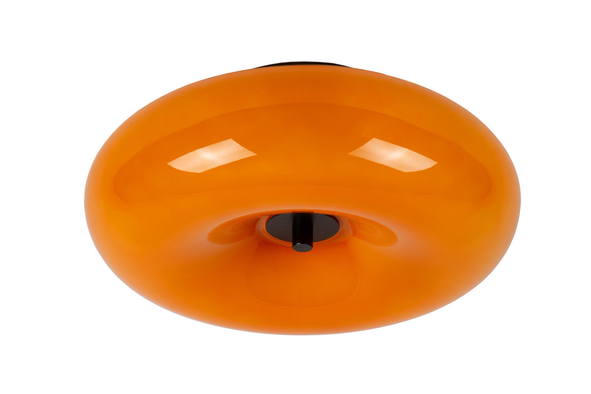 Plafonnier Sentino 3 lumières orange, verre