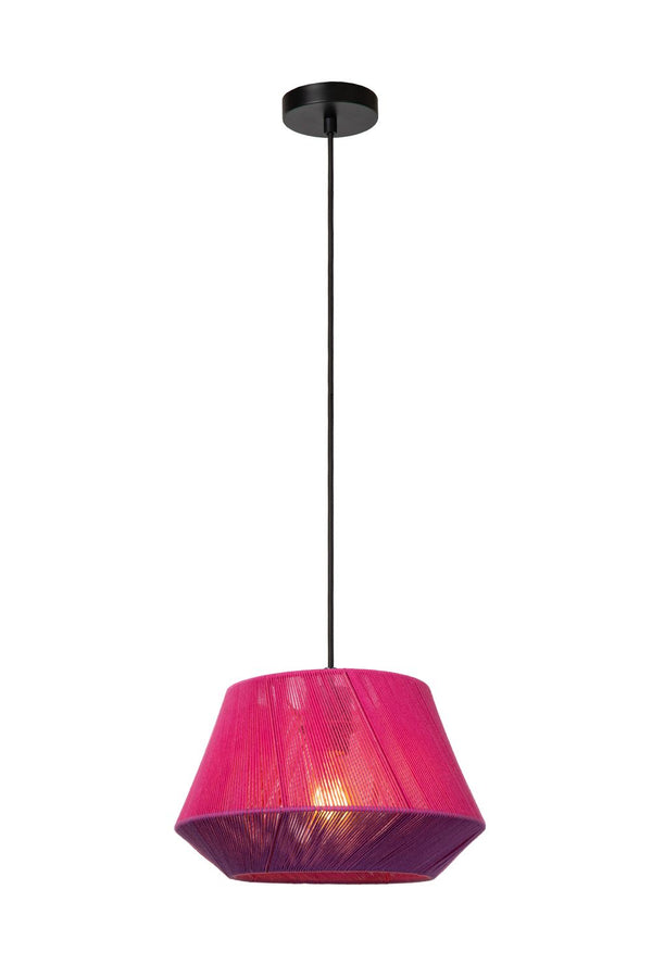 Suspension Jessica rose et noire, coton