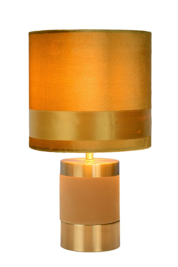 Lampe à poser Extravaganza Frizzle jaune, coton