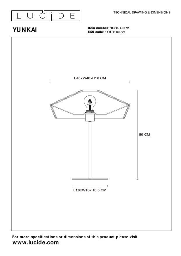 Lampe à poser Yunkai bois clair et noire, rotin