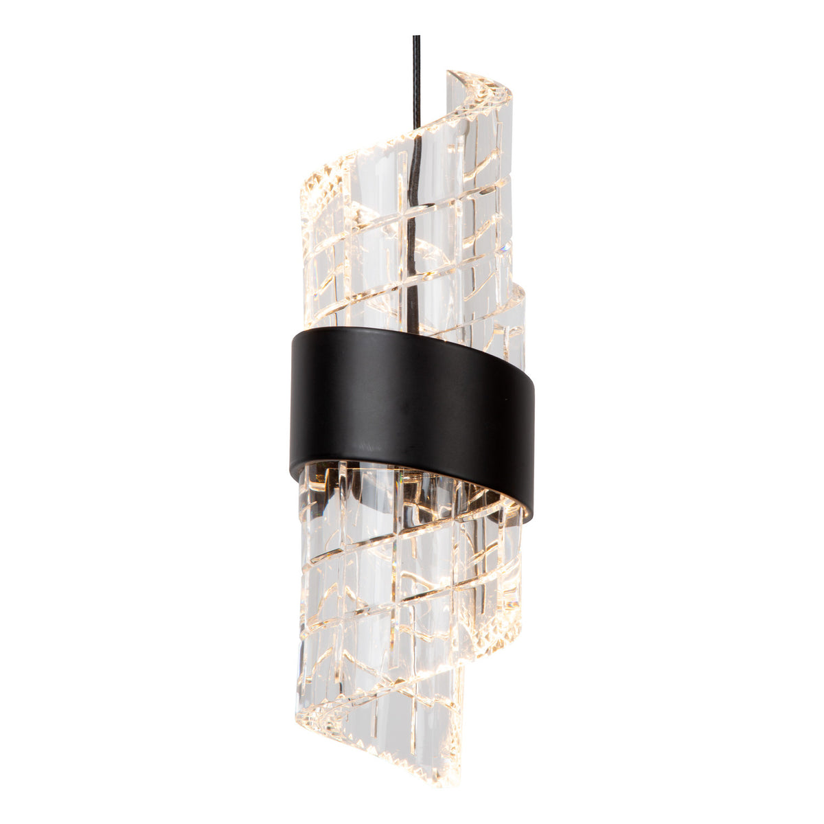 Suspension Kligande noire, H 70 cm (13496/36/30)
