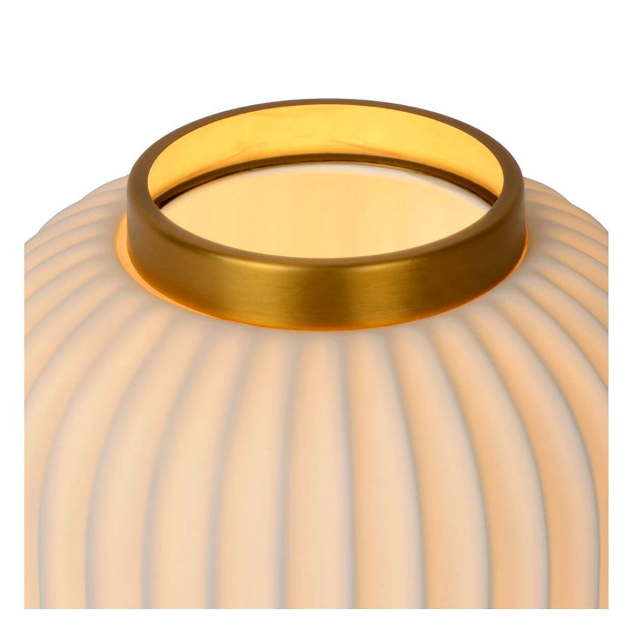 Lampe à poser Gosse blanche, porcelaine, H 23,8 cm