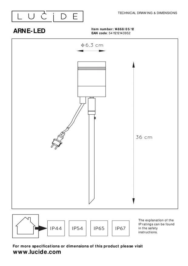 Projecteur extérieur Arne chromé
