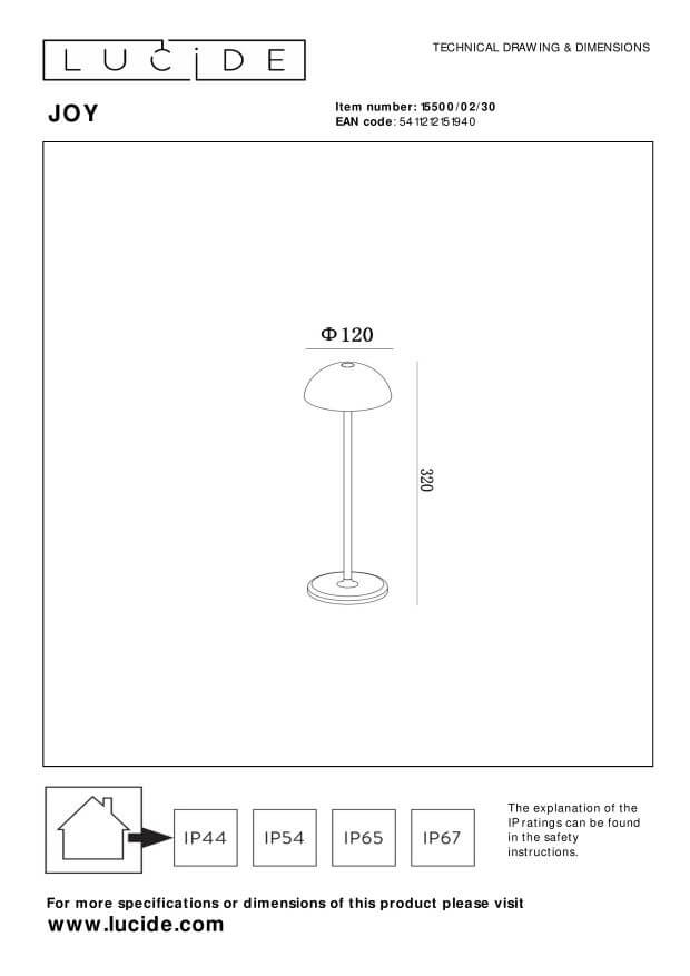 Lampe extérieure JOY noire