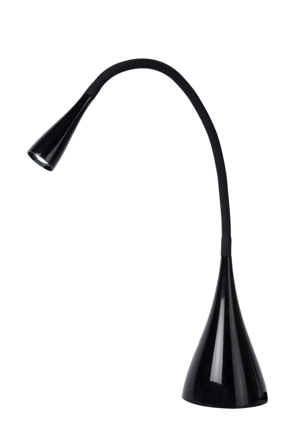 Lampe de bureau Zozy noire, H 70 cm
