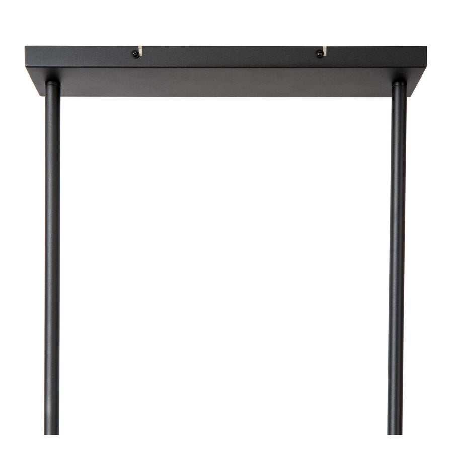 Suspension Milonga 4 lumières noire, bois