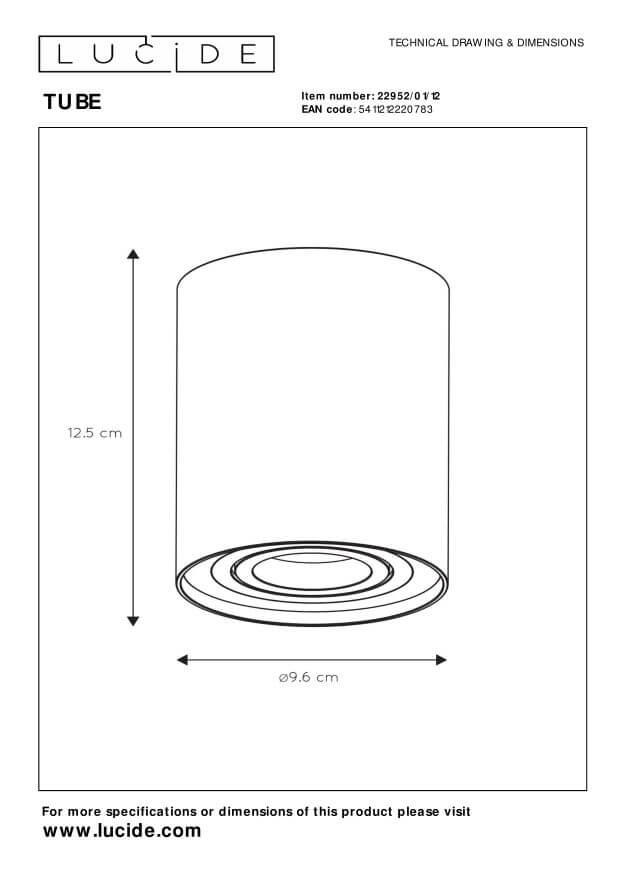 Plafonnier Tube chromé