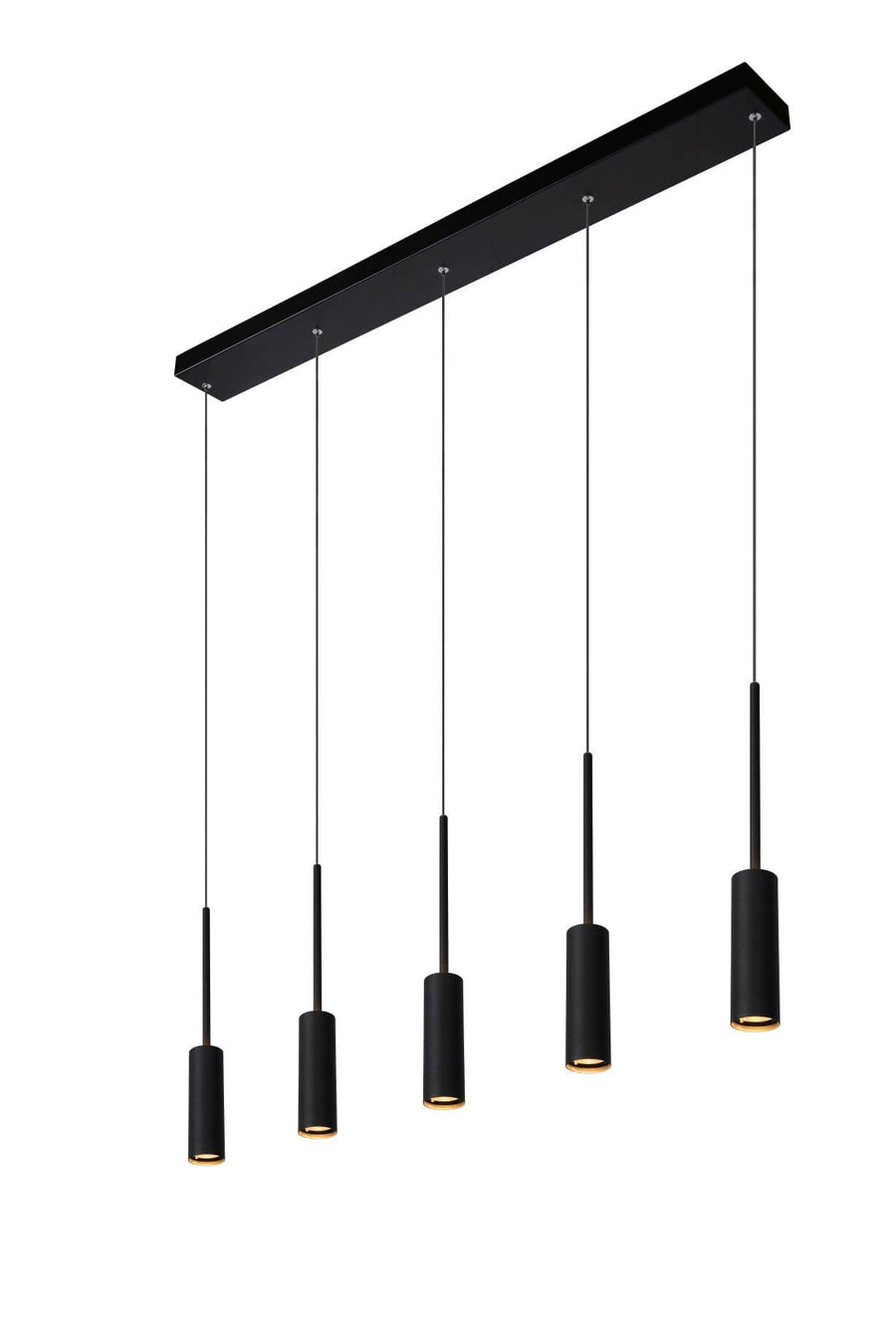 Suspension Tubule noire, L 101 cm