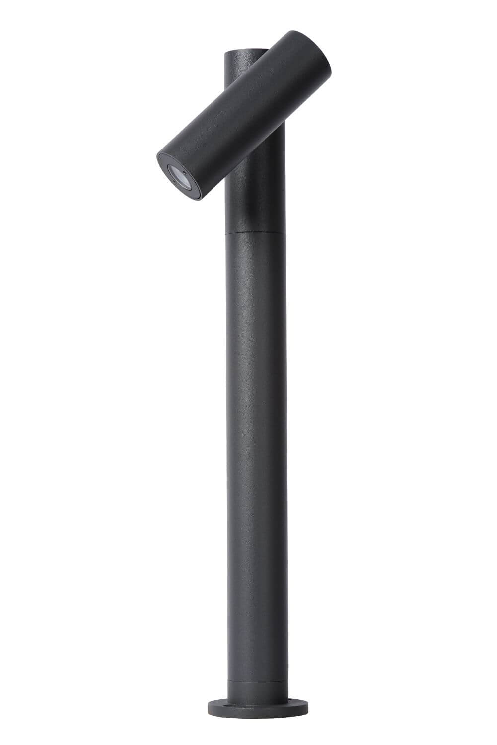 Vue de profil sur fond blanc montrant la tête orientable inclinée