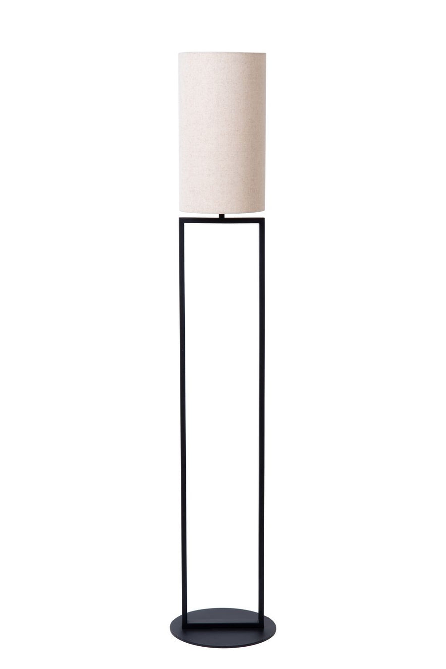 Lampadaire Herman beige et noir, coton