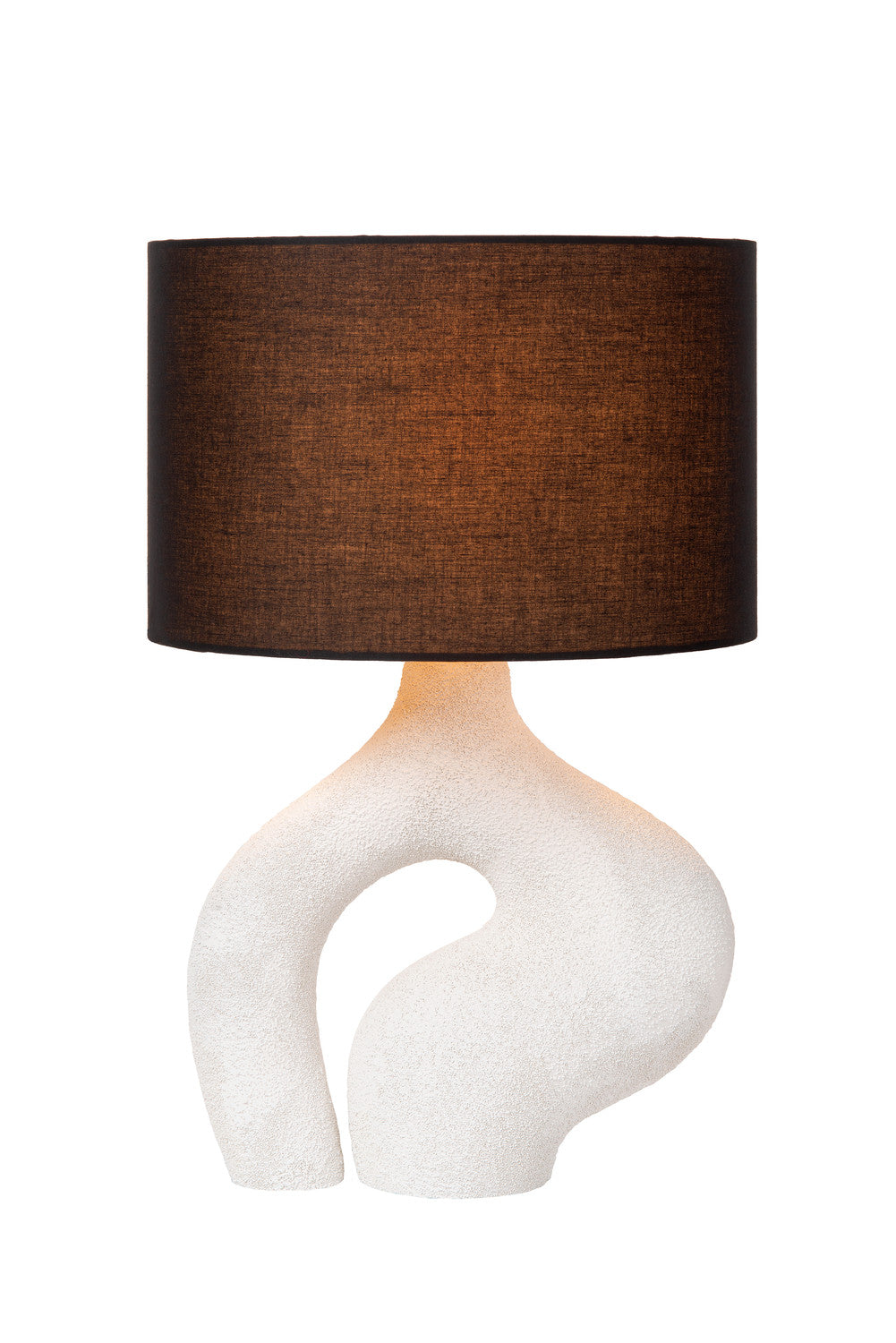 Lampe à poser Forma blanche, tissu