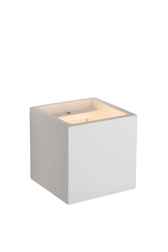 Applique murale Gipsy blanche, plâtre, H 11,5 cm