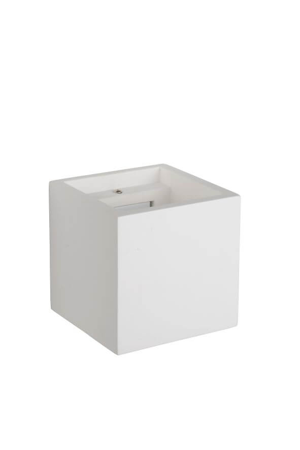 Applique murale Gipsy blanche, plâtre, H 11,5 cm