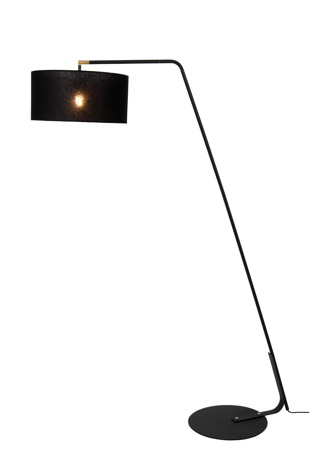 Lampadaire Kelso noir, lin