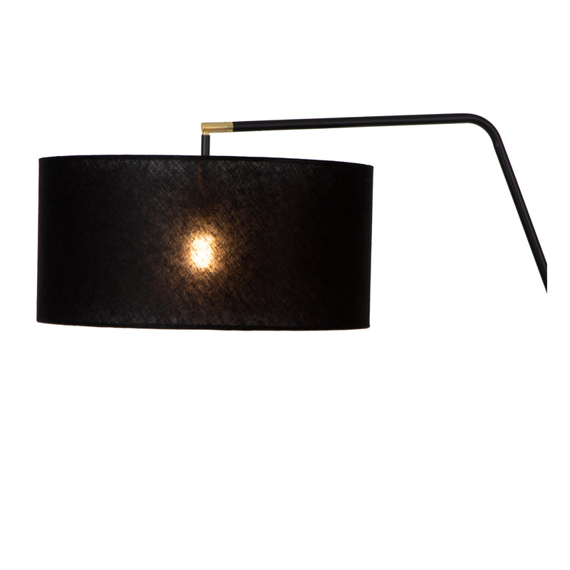 Lampadaire Kelso noir, lin