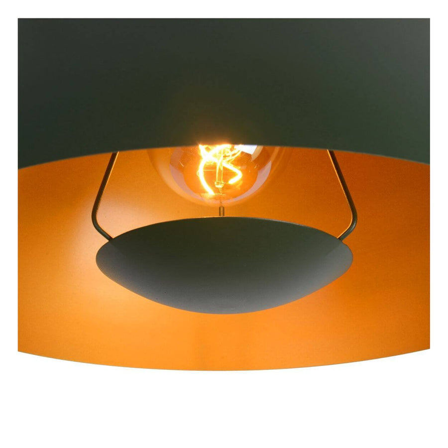 Suspension Siemon verte et dorée mat