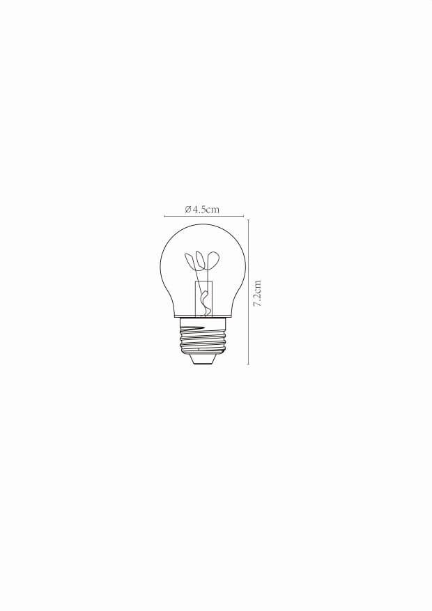 Ampoule LED E27 à filament ambrée, 3 W | Lucide