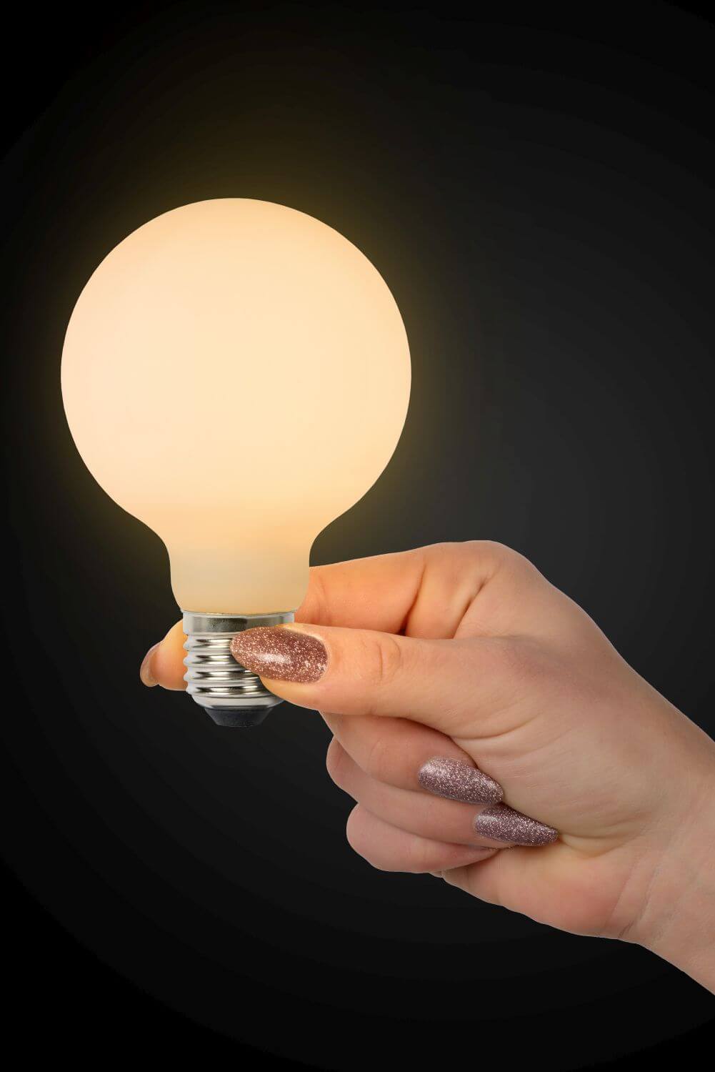 Ampoule LED E27 globe à filament opale, 8 W | Lucide (49066/08/61)