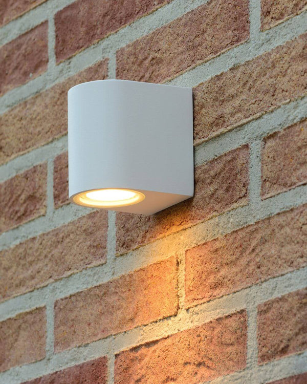 Applique extérieure Zaro blanche, H 11 cm