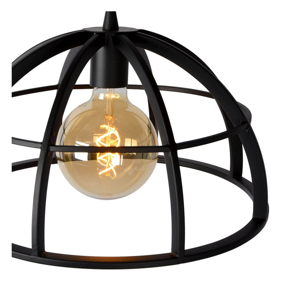 Suspension Dikra 2 lumières noire