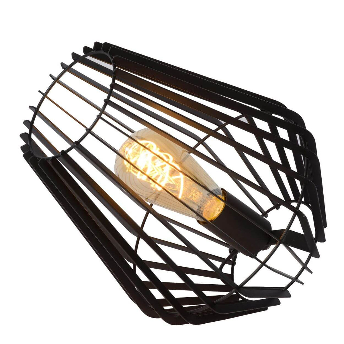 Lampe à poser Reda noire, H 27 cm