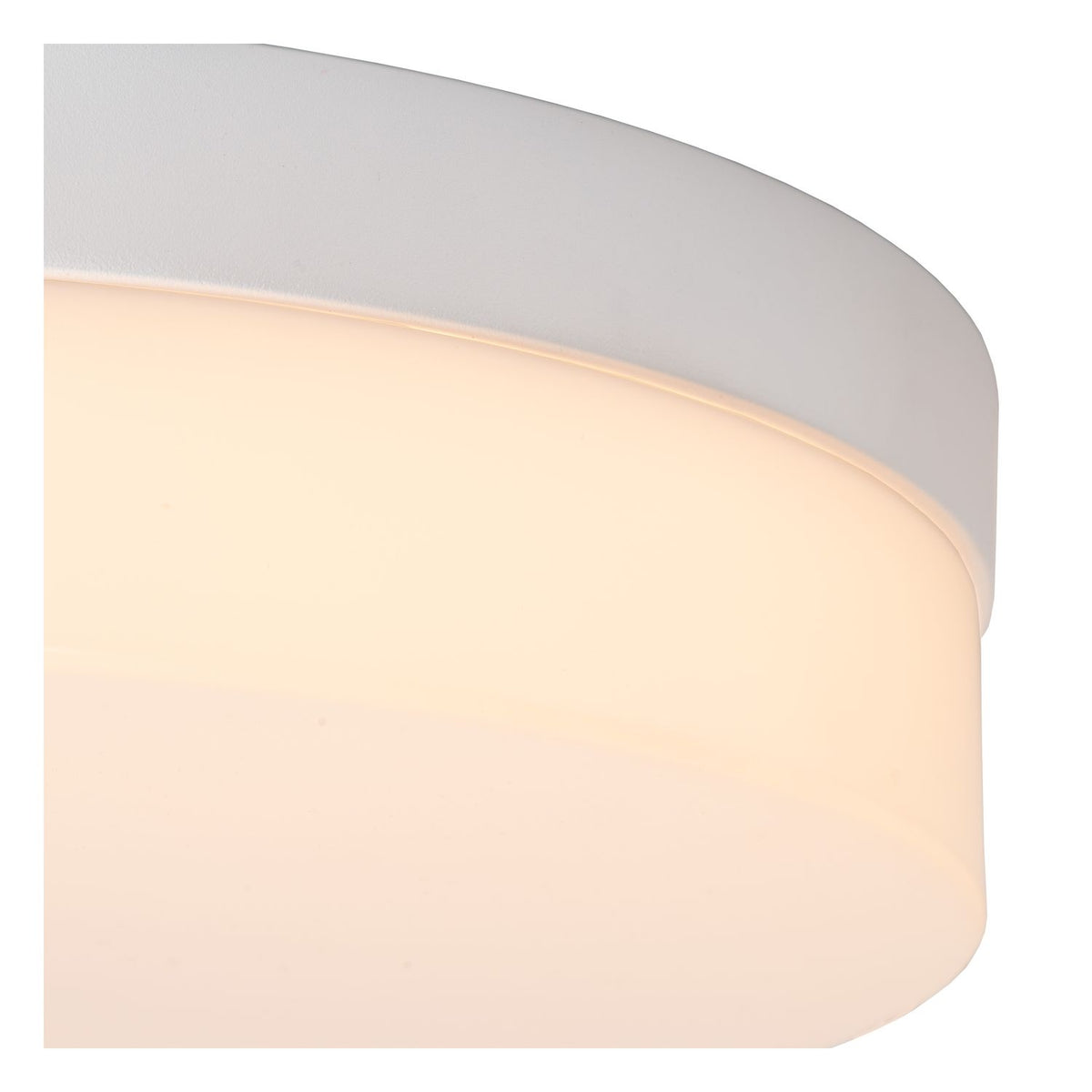Détail du bord blanc et du diffuseur opale allumé