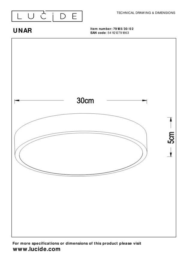 Plafonnier Unar doré mat et opale, Ø 30 cm