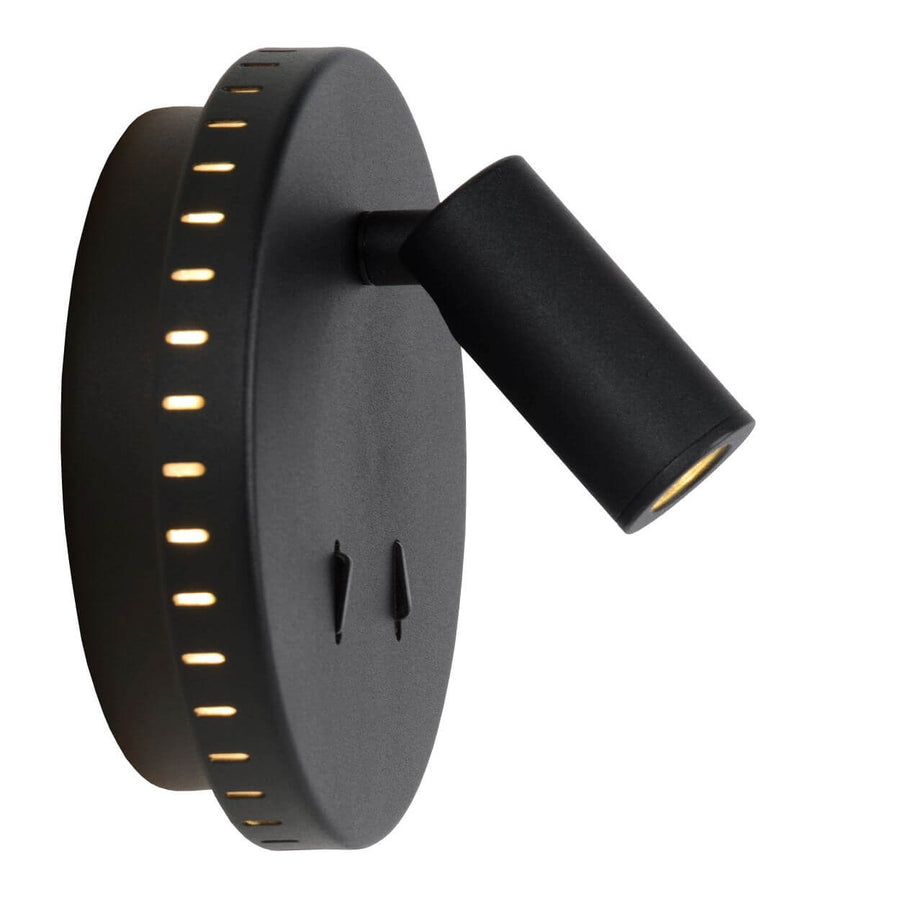 Troisième angle de présentation, spot orientable et cerclage lumineux à LED visibles