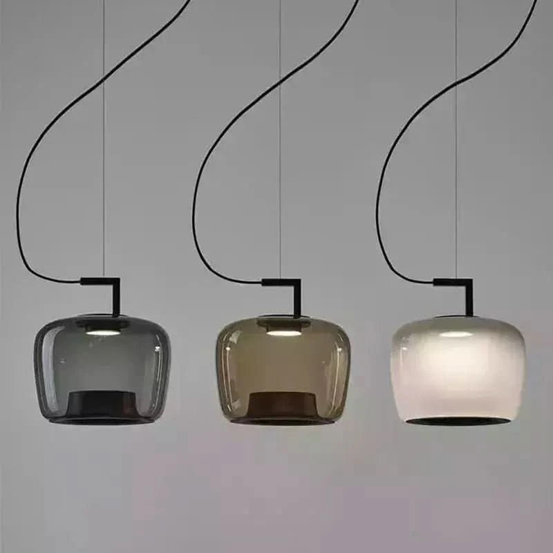 Luminaires Salle à Manger en Verre | Éclat - Designix Suspension luminaire 30cm | Vert Tricolors
