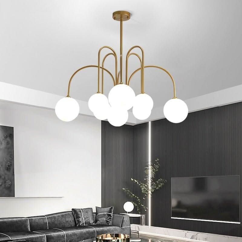 Gold Ball Chandelier | Levitating Radiance