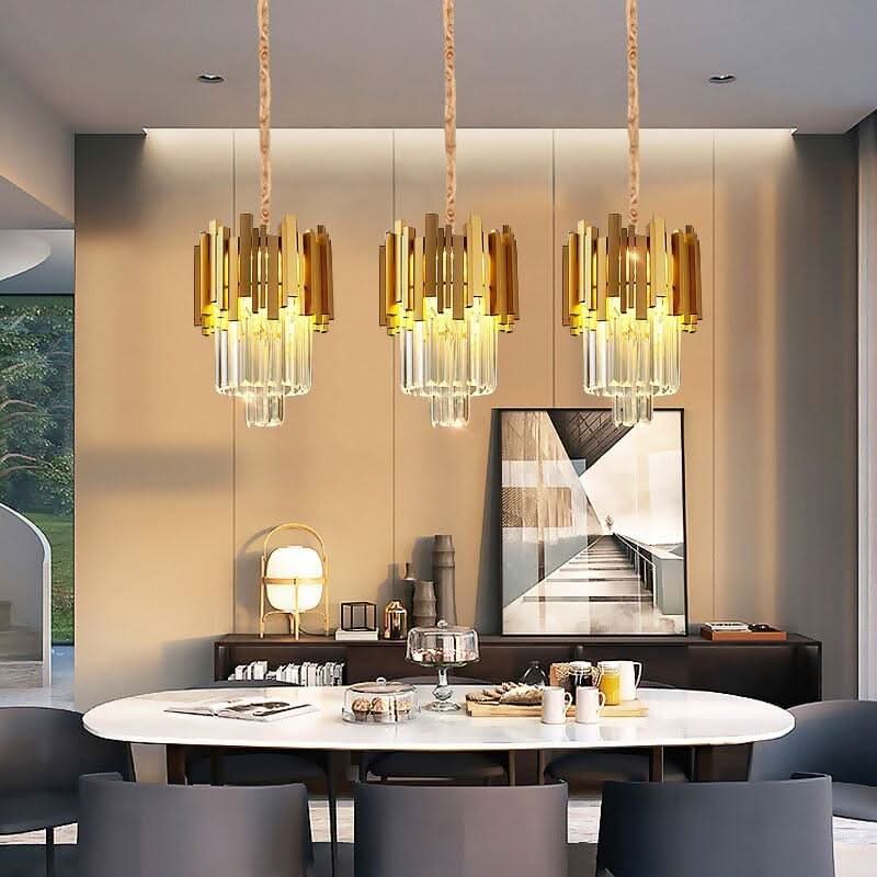 Lustre cristal moderne en situation – Designix.fr