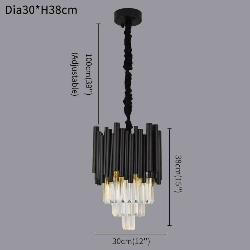 Lustre Cristal Suspendu LED | Qato - Designix Suspension luminaire Modèle - 1 1PC Lumière chaude