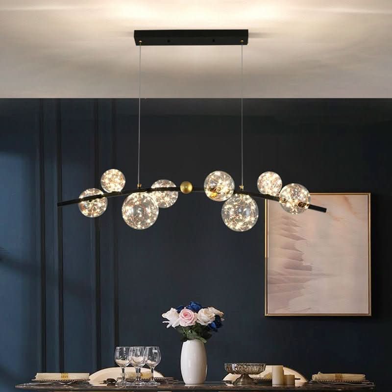 Lustre Globe | Seni - Designix Lustre Noir Courbé