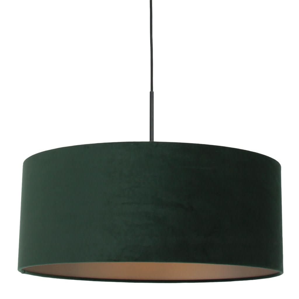 Lustre Moderne Velours Vert Noir | Yaro - Designix Lustre