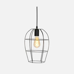 Minimalist black cage pendant light | Mexlite