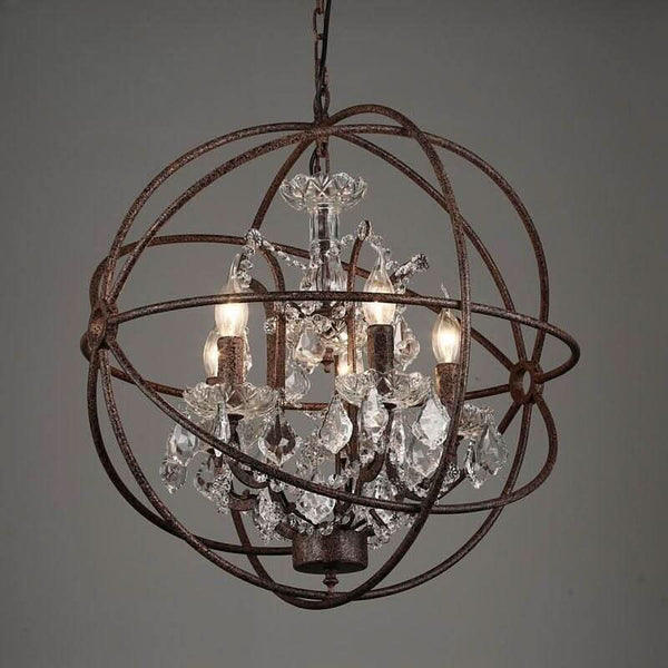 70s Vintage Chandelier | Illuminated Sphere