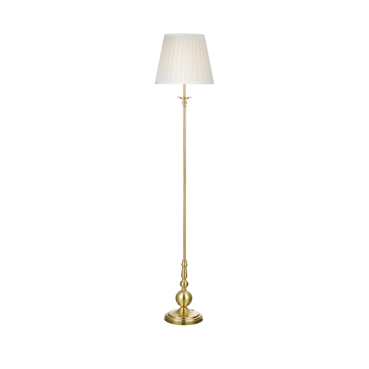 Lampadaire Imperia en laiton et blanc