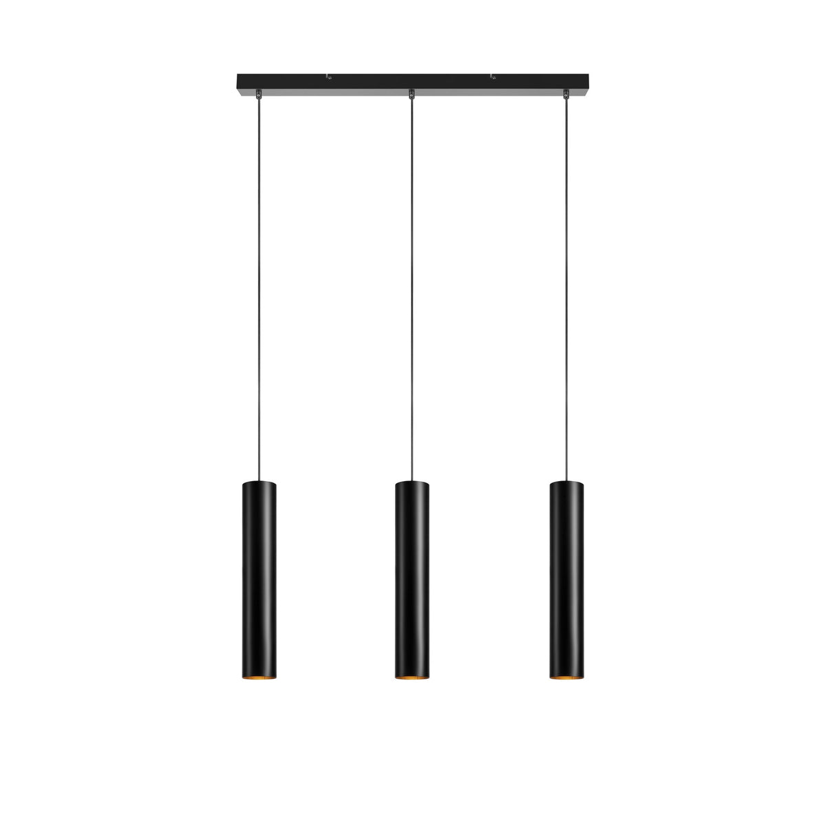 Suspension Ruben 3 lumières noire