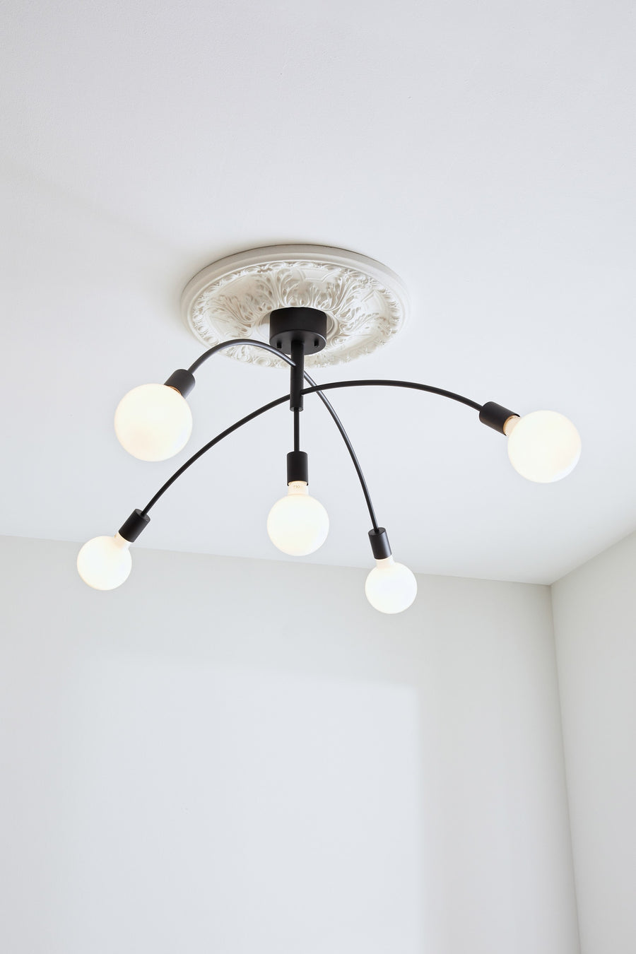 Plafonnier Crux 5 lumières noir