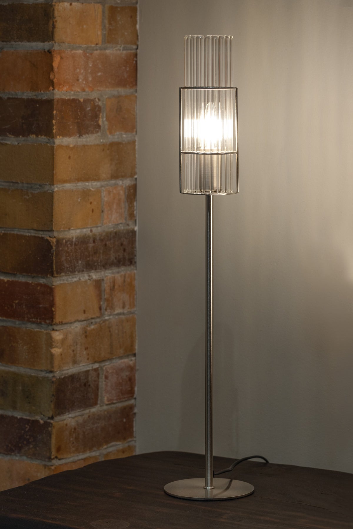 Lampe à poser Tubo en verre