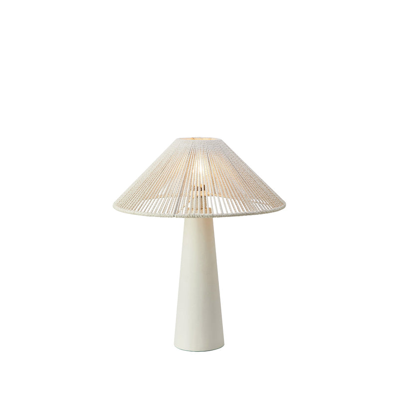 Lampe à poser Favoro beige, abat-jour en coton