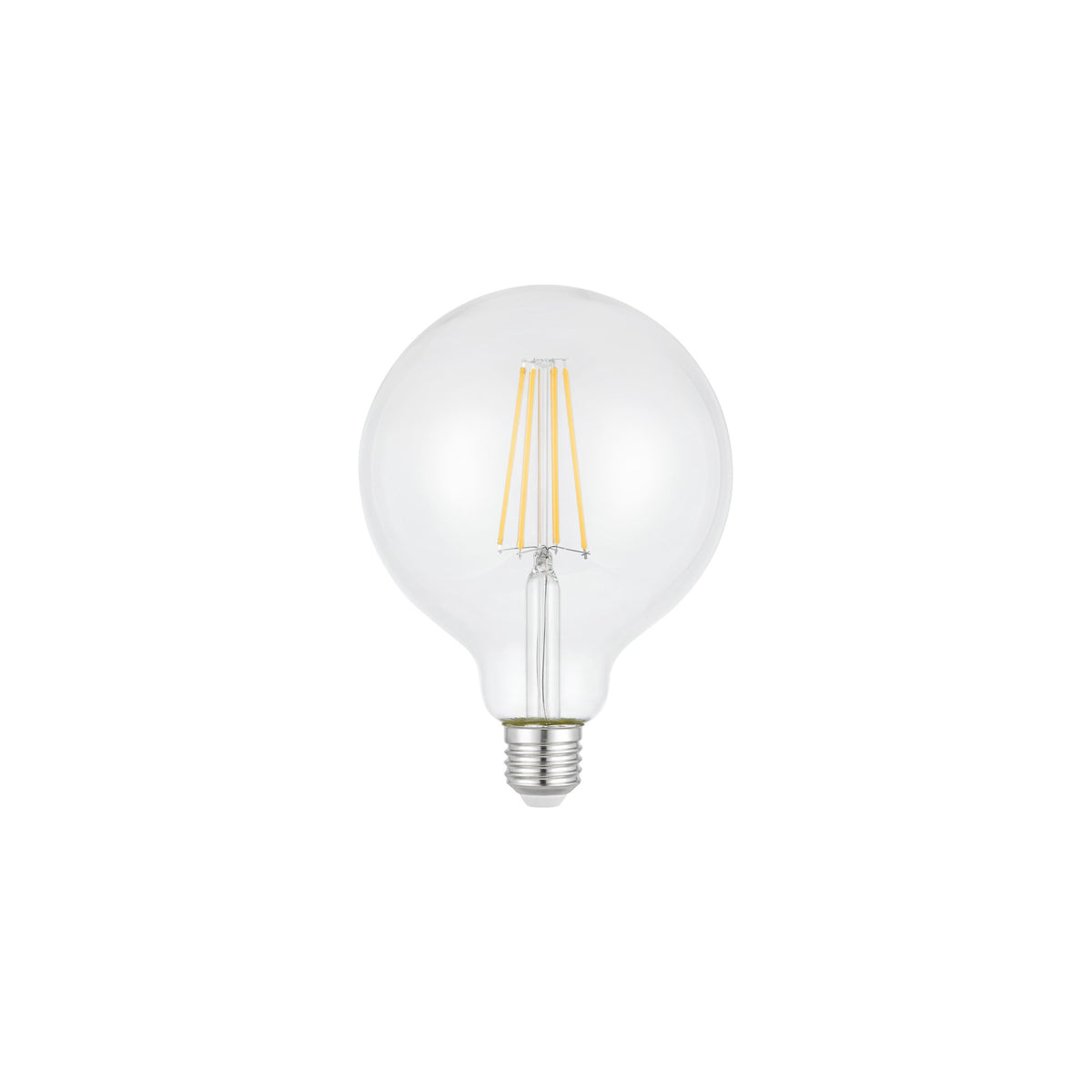Ampoule LED E27 globe G125 6 W à variateur 3 positions verre transparent